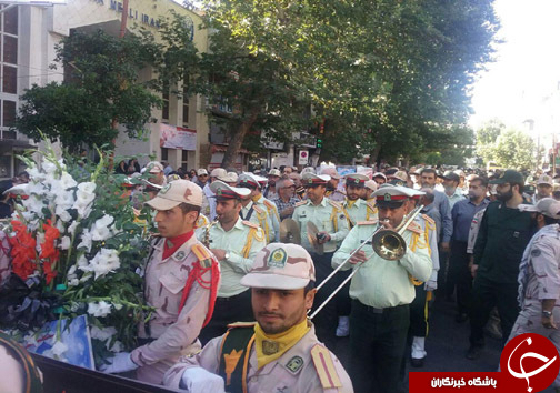 تشییع پیکر سردار غلامرضا صادقی فرد در اولین روز مرداد + تصاویر