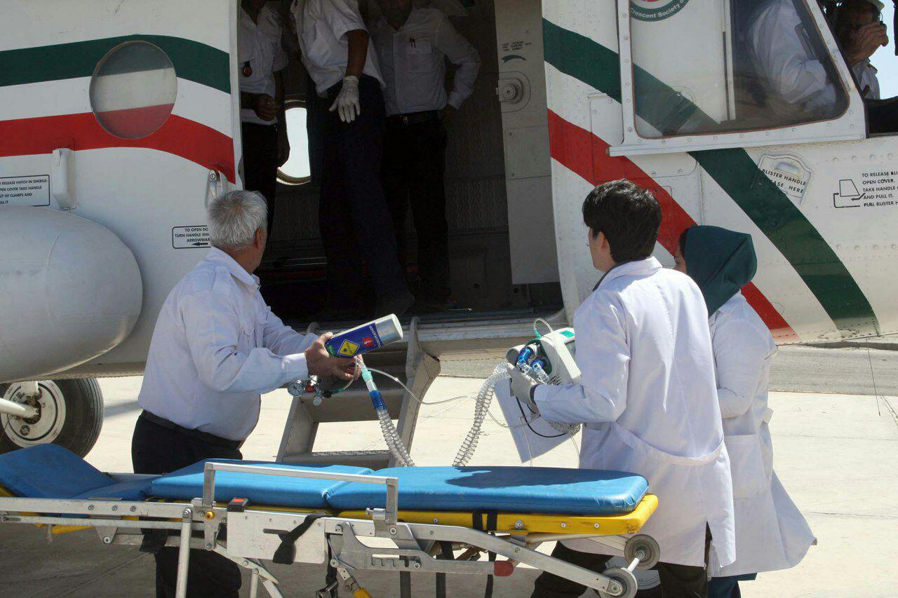 انتقال اولین بیمار از چابهار با بالگردهوایی به زاهدان