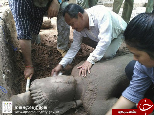 کشف مجسمه&zwnj;ای 900 ساله در کامبوج+ تصاویر