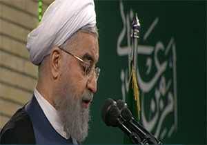 بغض روحانی هنگام در مراسم تنفیذ + فیلم