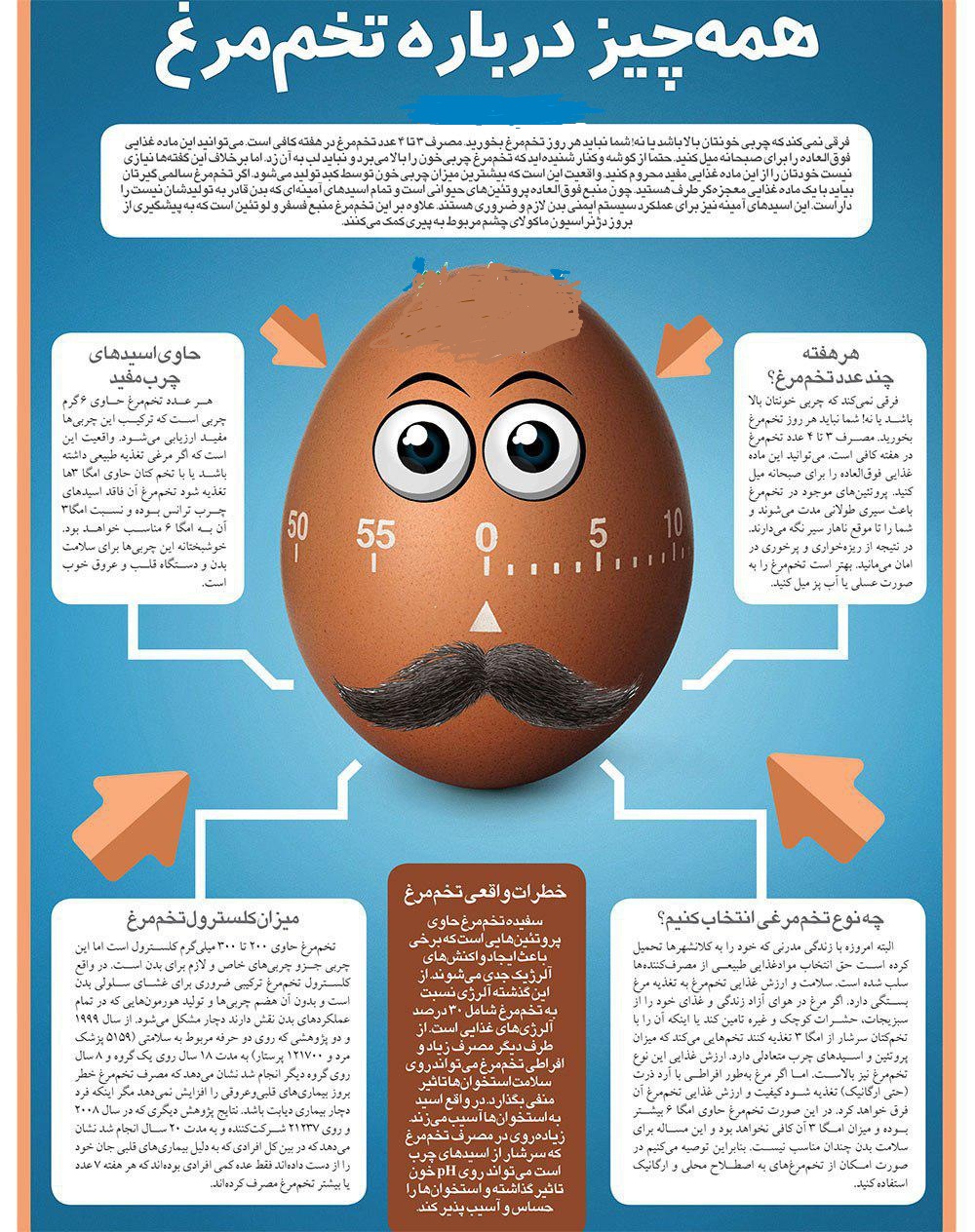 با خاصیت&zwnj;های باورنکردنی تخم مرغ آشنا شوید/اینفوگرافیک