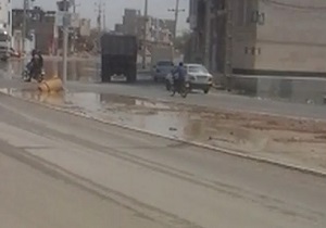 ترکیدگی و هدررفت آب در شادگان + فیلم