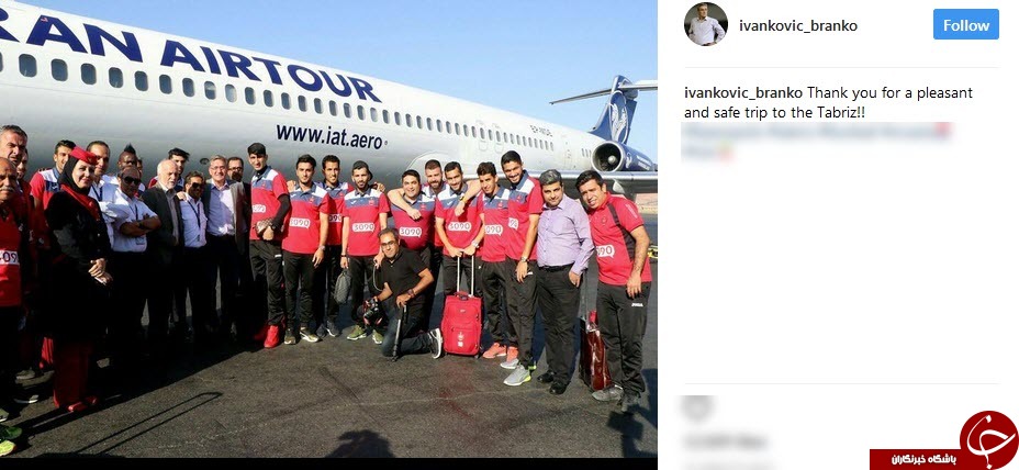 پیام تشكر برانكو به منظور سفر ايمن پرسپولیسی ها به تبريز