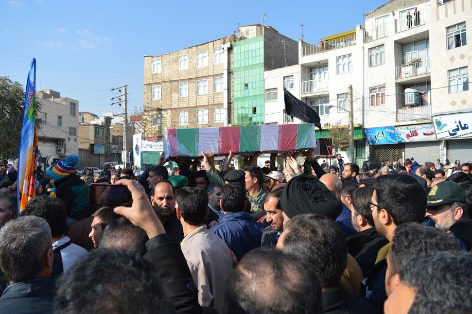 تشییع شهید محمدحسین رئیسی در بم