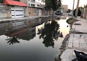 خیابانی در محاصره فاضلاب!! + فیلم