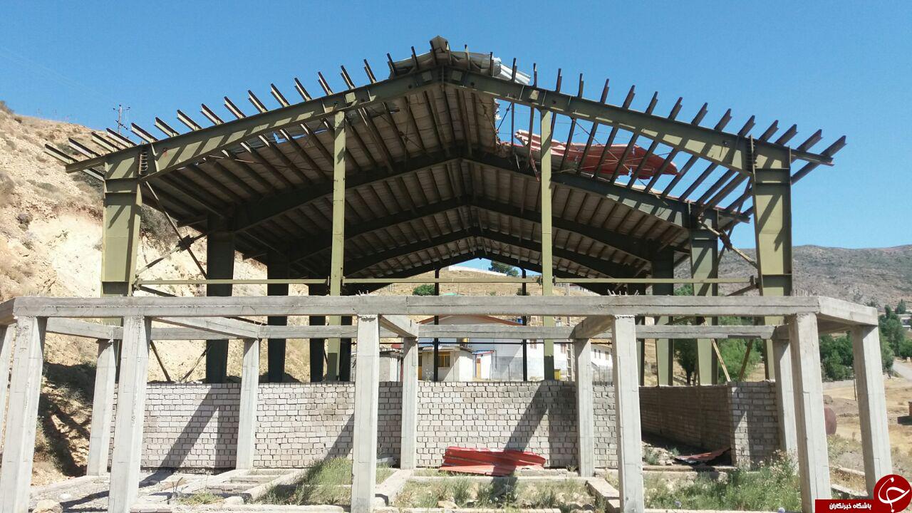 اوضاع نامناسب سالن ورزشی در روستای کلیشم + تصاویر