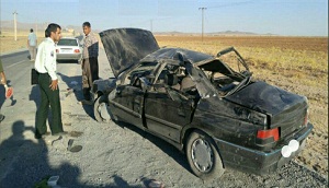 واژگونی سواری پژو ومرگ یک سرنشین در جاده ساروق