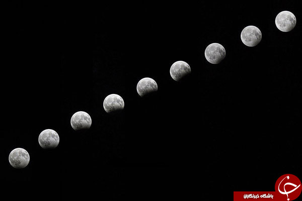 تصویر جالبی از ماه گرفتگی شب گذشته 16 مرداد 96