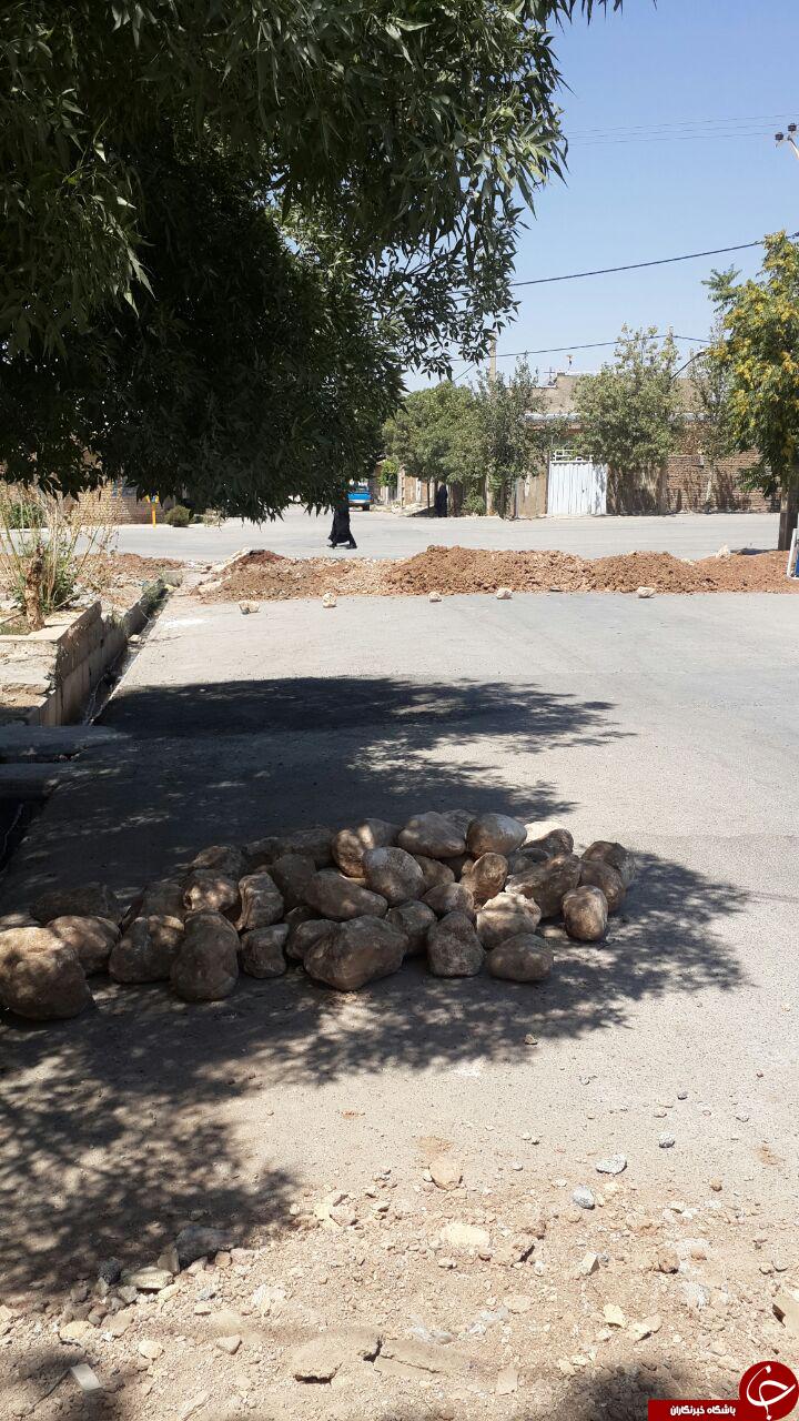 حفاری که تردد را غیرممکن کرده است + تصاویر