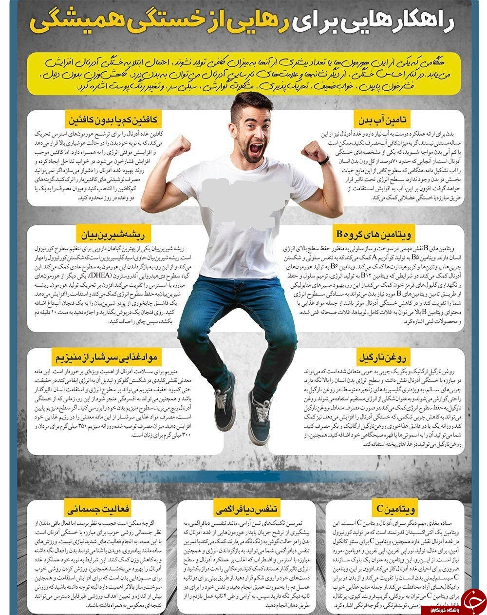 راهکارهایی برای رهایی از خستگی همیشگی+اینفوگرافیک
