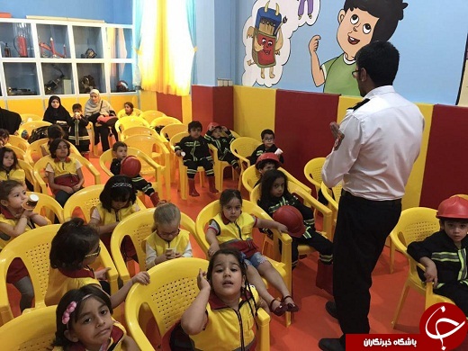 آموزش نونهالان سه مهدکودک در مدرسه همیار آتش نشان اراک + تصاویر