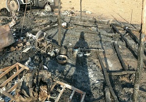 آتش سوزی در محل اسکان عشایر اسلام آبادغرب