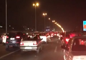 ترافیک سنگین در اتوبان کرج-تهران + فیلم