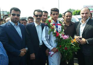 استقبال از مدال آور مسابقات موی تای جهان