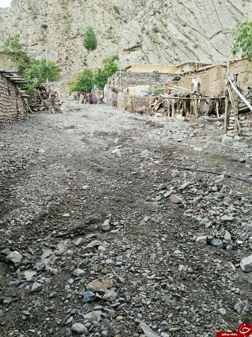 خسارت بر جای مانده سیل در دوآبی + تصاویر