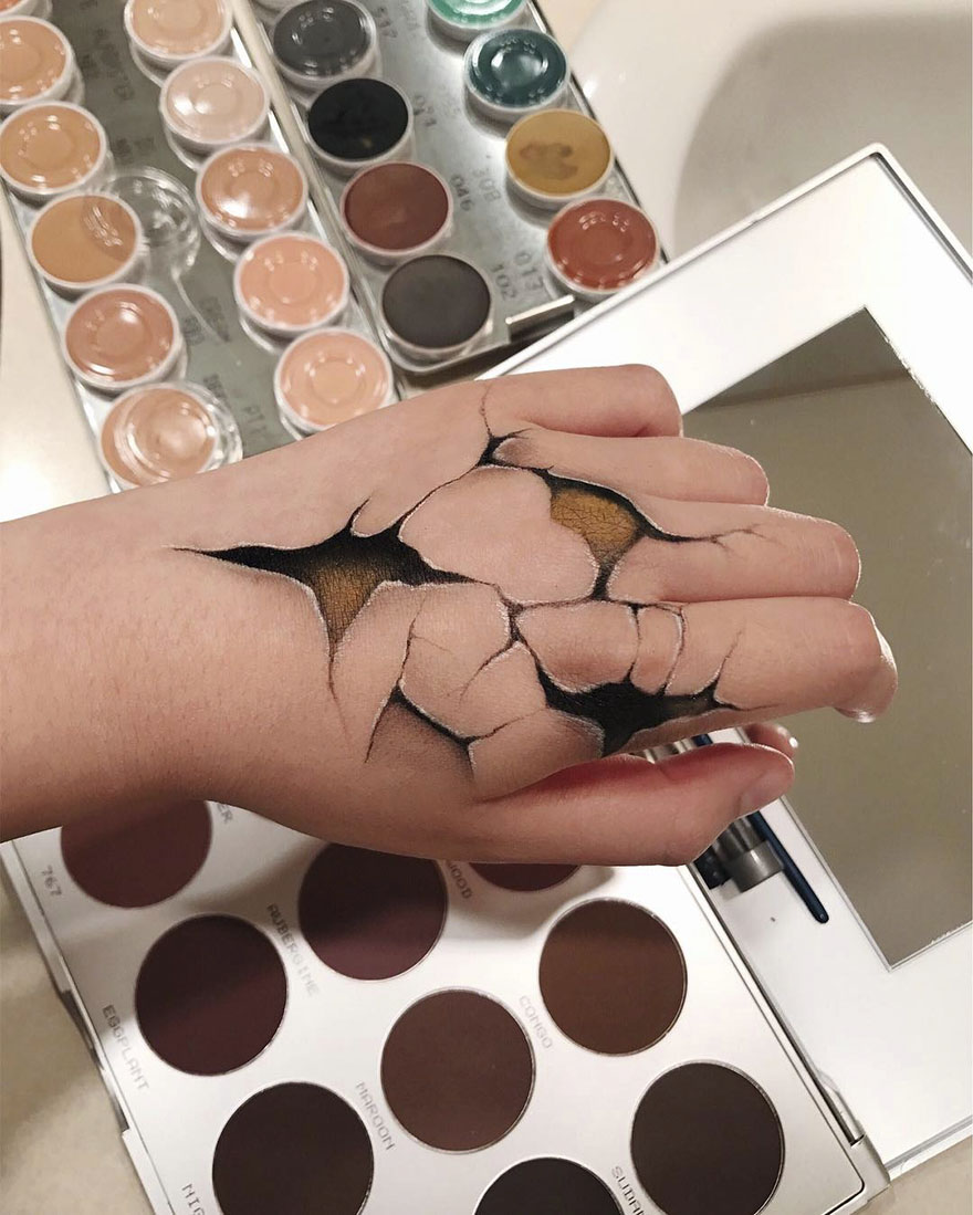 گریم های سهبعدی بر روی صورت انسان +تصاویر