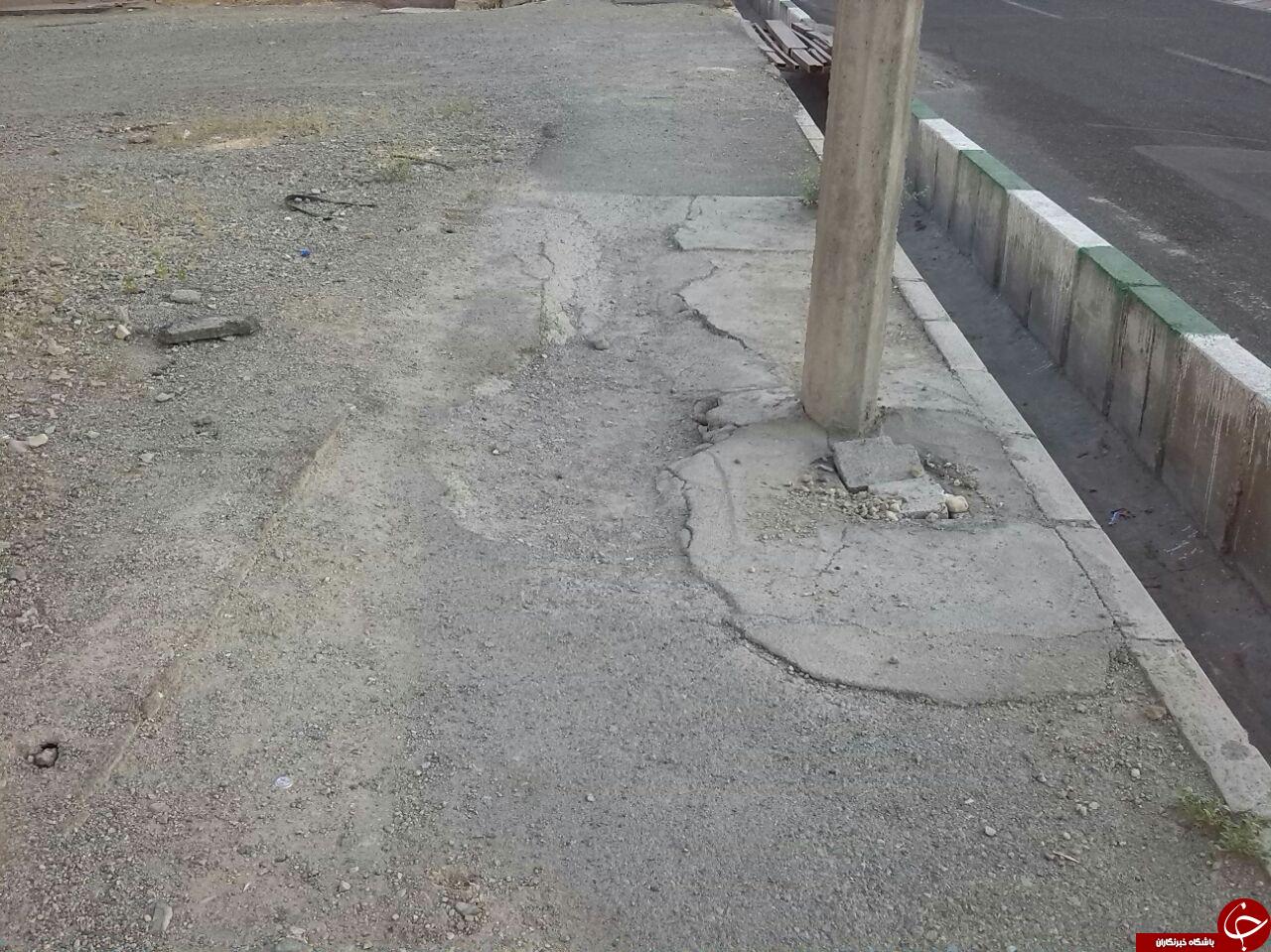 حال و روز نامناسب پیاده روهای پایتخت + تصاویر