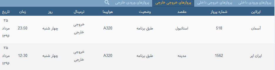 پرواز&zwnj;های چهارشنبه فرودگاه بین المللی شهید باکری ارومیه