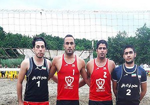 حضور تیم والیبال ساحلی مجتمع فولاد بافق در مسابقات ساحلی آزاد کشور