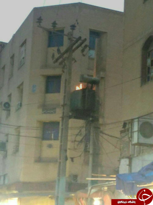 استفاده از برق غیرمجاز ترانس را به آتش کشید/آتش مهار شد