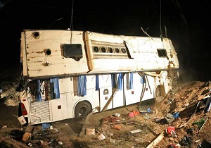 اعلام اسامی مصدومان حادثه واژگونی اتوبوس در شاهرود