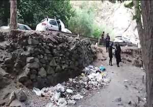 زخم گردشگران بر تن طبیعت جاده چالوس + فیلم