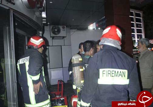بانک بلوار چمران در میان شعله&zwnj;های آتش + تصاویر