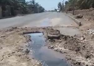 هدررفت آب شرب در روستای قاسم‌آباد + فیلم