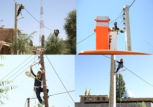 تاسیسات توزیع برق روستای فولادمحله بهسازی شد