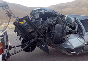 جان باختن راننده پژو در حادثه اتوبان نطنز