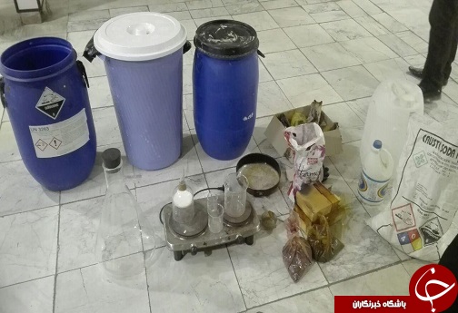 لابراتوار تولید شیشه در یکی از روستاهای قم کشف و منهدم شد