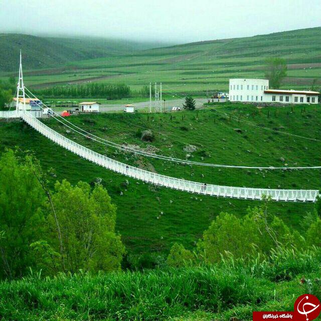 طولانی ترین پل معلق خاورمیانه در قاب تصویر