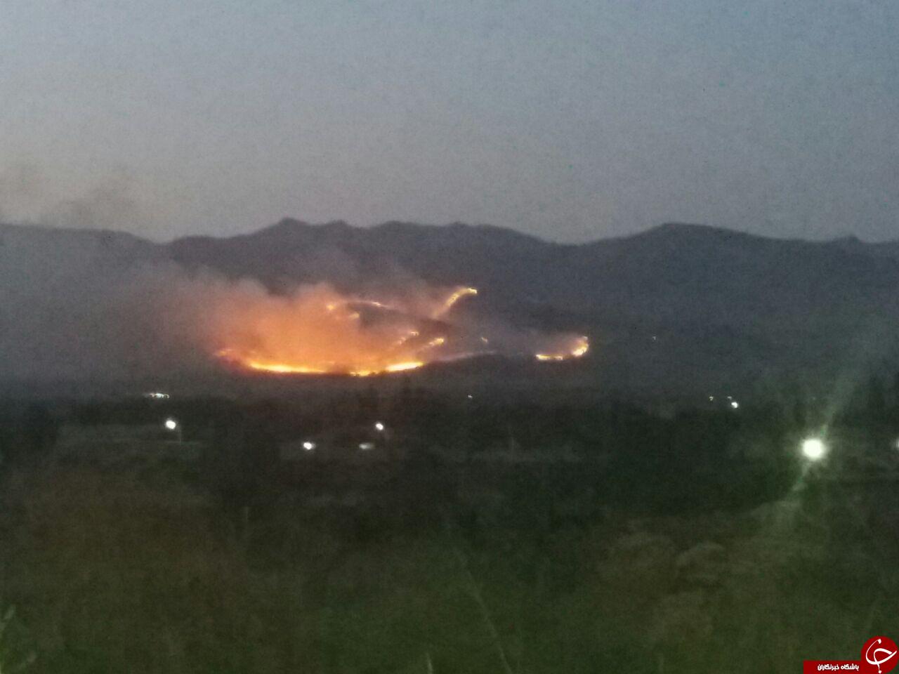 آتش&zwnj;سوزی مراتع در روستای &laquo;کهن&zwnj;آب&raquo; + تصاویر