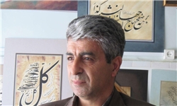 اهدا تابلو هنرمند همدانی به آستان امیرالمومنین (ع)