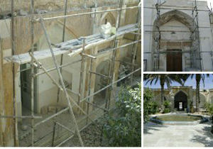 مرمت مسجد و مدرسه خان جهرم به ۶۰ درصد پیشرفت فیزیکی رسید