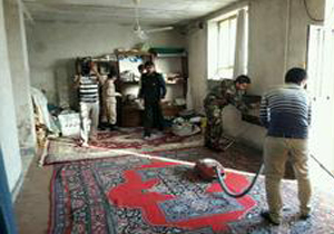 غبارروبی بقعه امامزاده شاهزاده یوسف(ع) در سوق