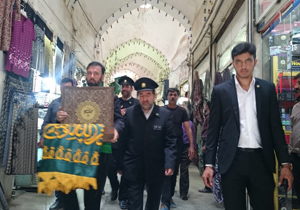 بازار کاشان از کاروان زیر سایه خورشید برکت گرفت