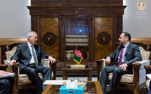 ملاقات وزیر امور خارجه افغانستان با سفیر جمهوری ازبکستان درکابل