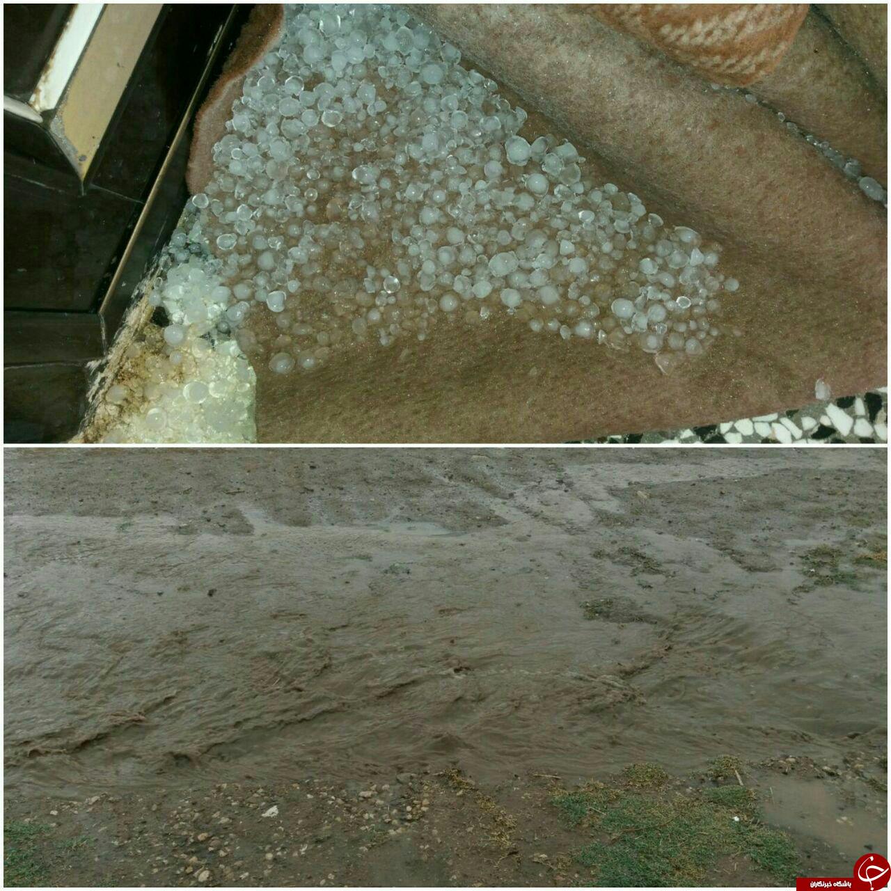 آغاز بارش رگباری از شرق گلستان / آبگرفتگی در مینودشت و مراوه تپه +تصاویر