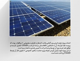 ۱۰ میگاوات انرژی آفتابی در قندهار تولید می شود