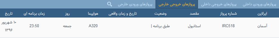 پرواز&zwnj;های جمعه فرودگاه بین المللی شهید باکری ارومیه