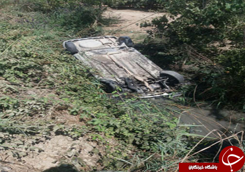 واژگونی دو خودرو پژو و پراید در ۲ شهر مازندران +تصویر