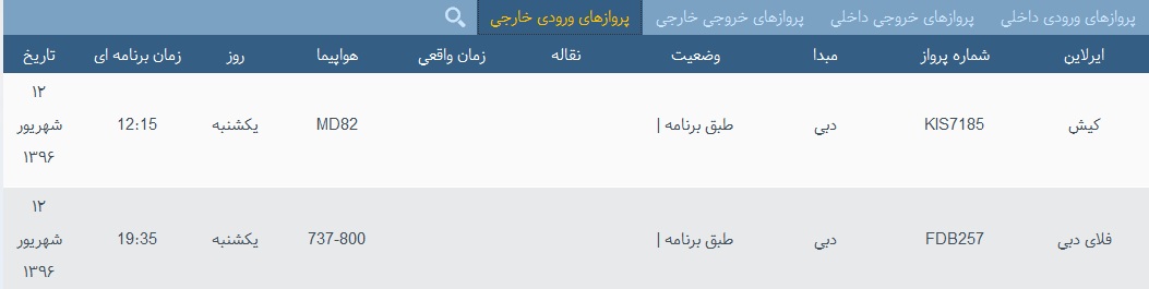 پرواز&zwnj;های 12 شهریور از فرودگاه&zwnj; بندرعباس