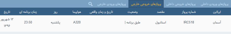 پرواز&zwnj;های یک شنبه فرودگاه بین المللی شهید باکری ارومیه