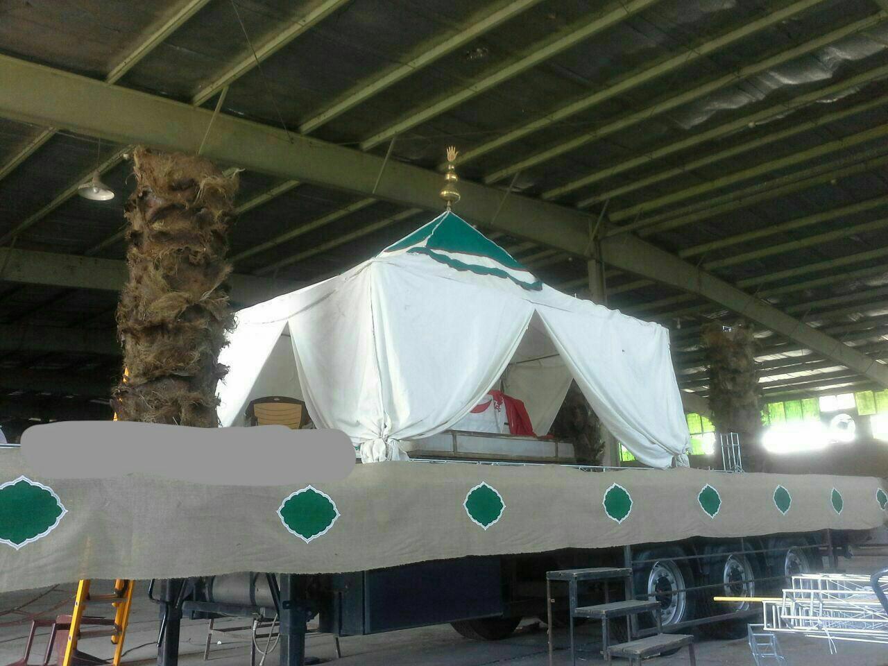 آماده سازی خودرو حمل پیکر مطهر شهید محسن حججی +عکس
