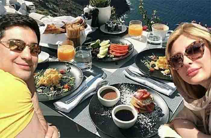 صبحانه لاکچری نیوشا ضیغمی و همسرش در یک مکان خاص! + عکس