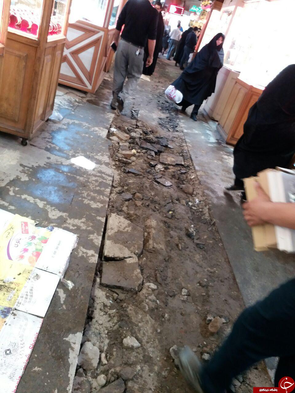 تصاویری از وضعیت نامناسب معابر در بازار بزرگ تبریز