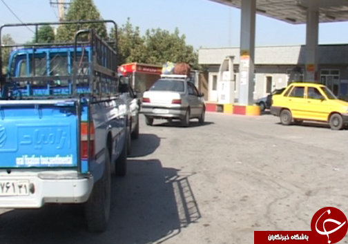 صف&zwnj;های طولانی اتومبیل برای استفاده رانندگان لرستانی از گاز CNG