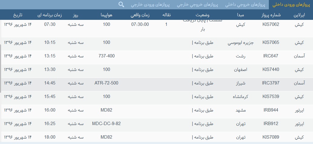 پرواز&zwnj;های 14 شهریور از فرودگاه&zwnj; بندرعباس