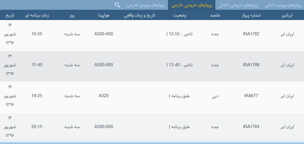 پرواز&zwnj;های 14 شهریور از فرودگاه&zwnj; بندرعباس